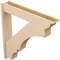 Ekena Millwork 7 1/2-in W x 42-in D x 42-in H Balboa Trad Rough Cedar Woodgrain TimberThane Outlooker, Primed Tan OUTUR075X42X42BOA04RCPR - alternate 4
